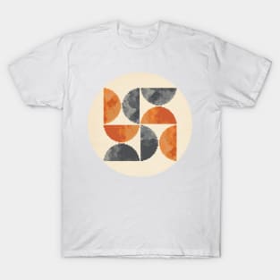 Mid century modern shapes, pixel art T-Shirt